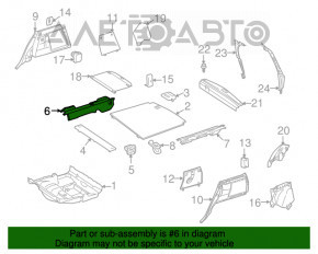Trunk lining inner right Mercedes W164 ML
