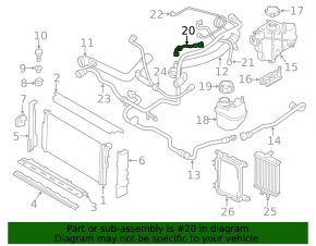Cooling pipe return tank-radiator BMW F30 12-18