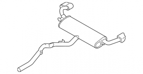 BMW X5 F15 16-18 Plug-in Rear Barrel Muffler with Damper