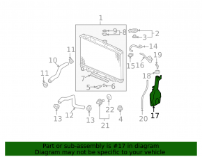 Acura MDX 07-13 Coolant Expansion Tank Without Cap