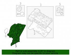 Front Engine Cover Kia Sorento 10-15 3.3