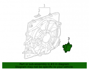 Cadillac CTS 14- 2.0T Cooling Fan Computer, Broken Mount