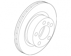 Front left brake disc BMW 3 GT F34 14-19 M Performance, ventilated