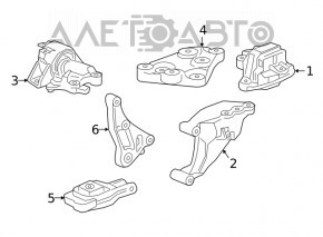 Left engine mount for a 1919 Buick Encore