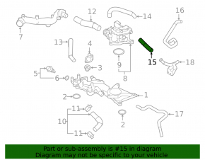 Upper cooling pipe Subaru Forester 19-24 SK