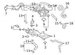 Upper cooling pipe Subaru Forester 19-24 SK