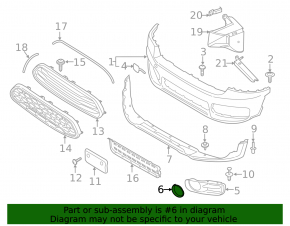 Mini Cooper Countryman F60 17-20 Front Bumper Grille Molding, Left, Black