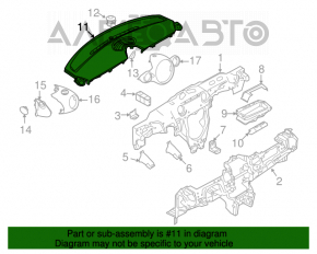 Dashboard front panel without AIRBAG Mini Cooper Clubman R55 07-14 black