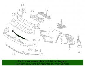 Front bumper mount, center lower, Lexus LX 22-26