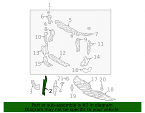 Hood lock strip for Toyota Solara 2.4 04-08