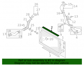Radiator seal upper VW Tiguan 09-11