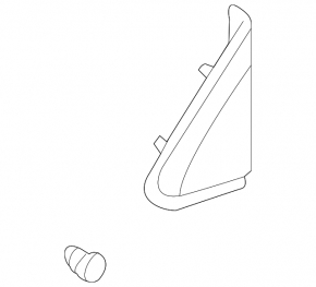 Triangle molding front right fender Toyota Land Cruiser 13-21