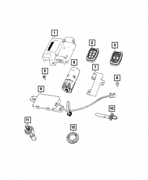 Smart Chrysler Pacifica Key 17- 7 Buttons