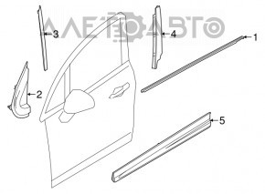 Door trim side front left rear Fiat 500X 16-22