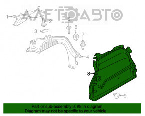 Arch trim right Fiat 500X 16-20 lower