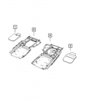 Battery box cover front right Jeep Grand Cherokee WK2 11-2122 scratches