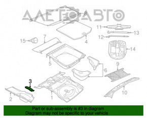Jeep Grand Cherokee WK2 11-22 Front Right Battery Box Cover, Black
