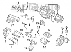 Actuator motor heater drive air conditioner left Subaru Outback 15-19