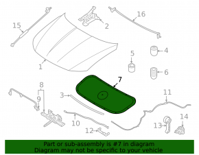 Hyundai Tucson 22-25 Hood Insulation