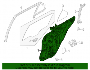 Window lifter with motor rear right Kia Niro 23-