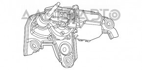 Rear wiper linkage with motor Toyota Highlander 20-