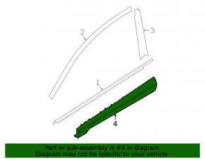 Lower front left door trim for Hyundai Tucson 2022-2025