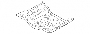 Audi A4 B9 17-25 trunk trough on the body