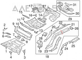 Audi A5 F5 18-25 trunk trough on the body