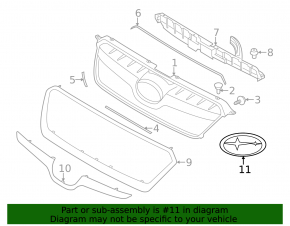 16-17 Subaru Crosstrek grille emblem