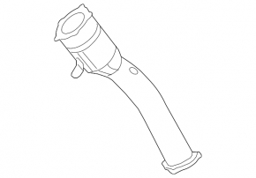 Intake pipe with catalytic converter left first Porsche Cayenne 958 11-17 4.8 Turbo