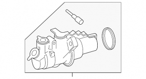 Mercedes GLC 20-22 brake master cylinder with reservoir