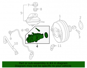 Mercedes GLC 20-22 brake master cylinder with reservoir