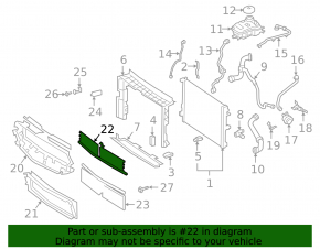 Mercedes X247 GLB 20-26 M260 radiator deflector blinds, bare upper frame