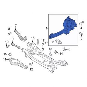 Rear left axle Ford C-max MK2 13-18 with lever