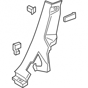 Rear pillar trim lower right Lincoln MKZ 17-20 beige
