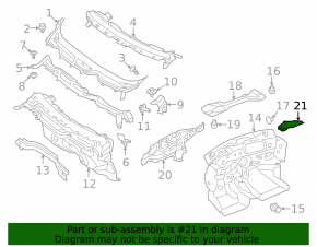 Front passenger footwell trim Ford Ecosport 18-22