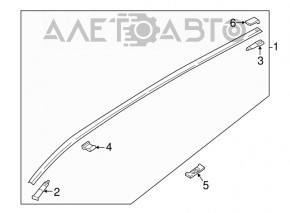 Left roof lining for Mazda CX-5 17-24 without roof rails