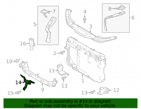 Hood lock plate Mazda CX-5 13-16