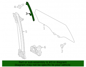 Mazda CX-90 24-26 Rear Left Door Glass Guide