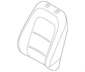 Ford Escape MK4 23-24 passenger seat back upholstery, combined leather and cloth, black with red stitching, heated