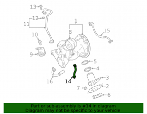 Audi A6 C8 19-25 3.0T Turbocharger Oil Drain Pipe
