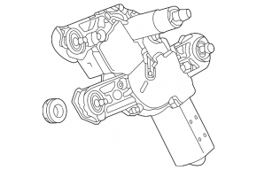 Rear windshield wiper linkage with motor for Volkswagen ID.4 23-25