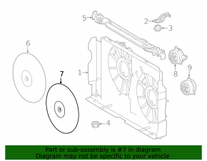 Left cooling fan impeller for Toyota Rav4 13-18