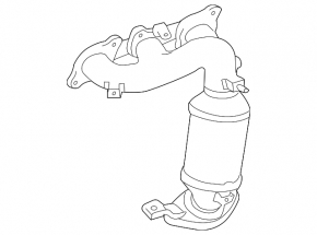 Exhaust manifold front with catalytic converter Lexus RX400h 06-09