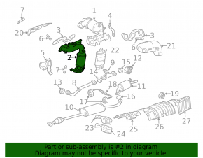 Exhaust manifold front with catalytic converter Lexus RX400h 06-09