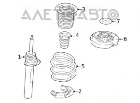 Front right shock absorber BMW X1 F48 16-22 M package
