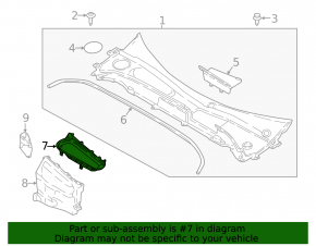 Volvo XC60 18-26 heater air intake upper part