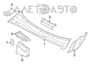 Left windshield wiper seal for Volvo XC90 16-26 scratches