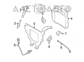 Block ECU engine computer Hyundai Elantra UD 11-13 dorest