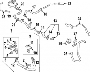 Cooling system valve VW Atlas 24-25 2.0T